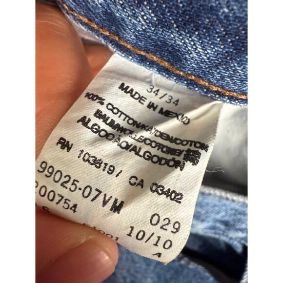 Harley Davidson Relaxed Straight Fit Denim Jeans Pants Blue Mens 34x34 Motorcycl - Picture 6 of 12